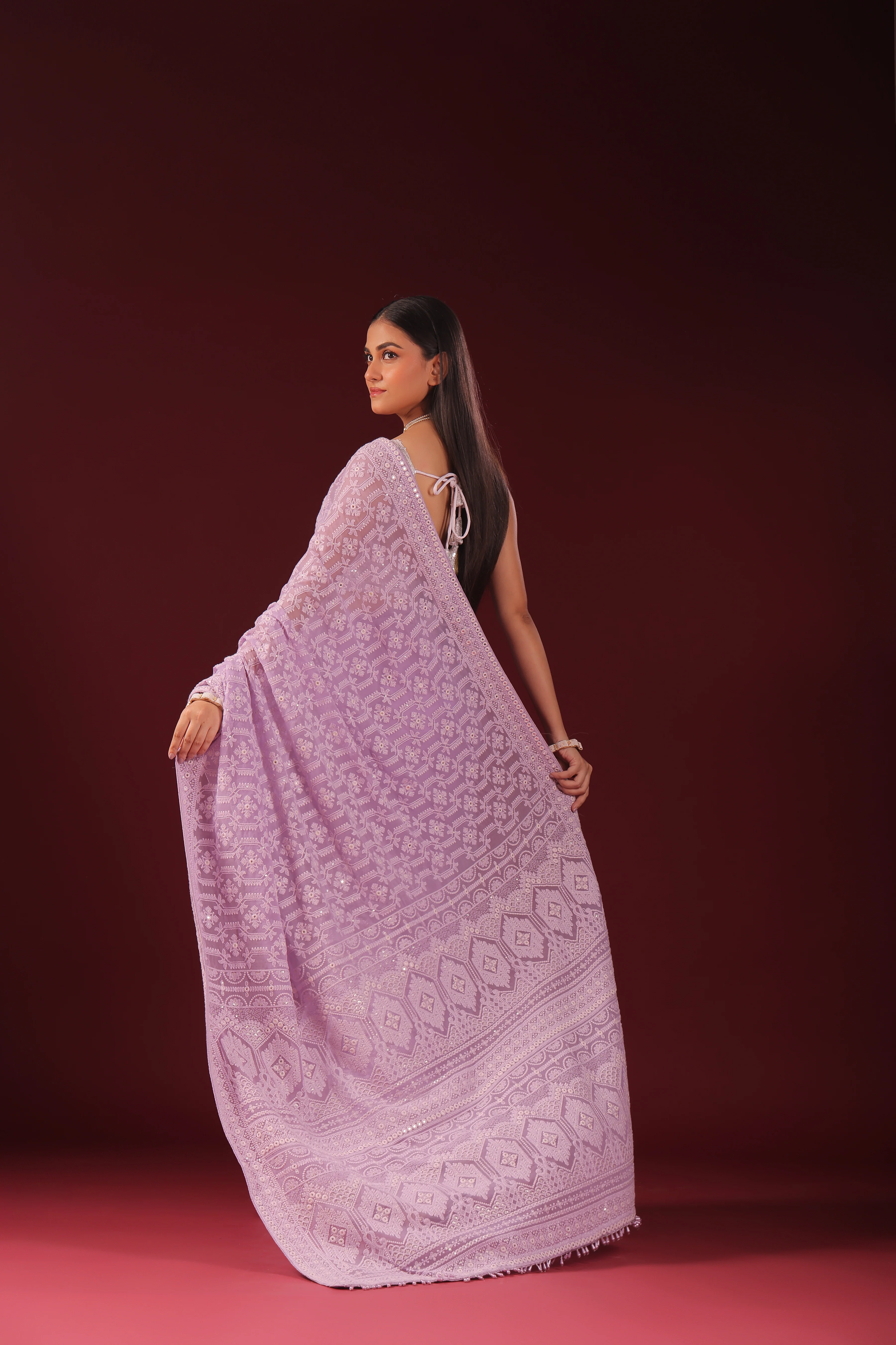 Chikankari Saree - Image 3