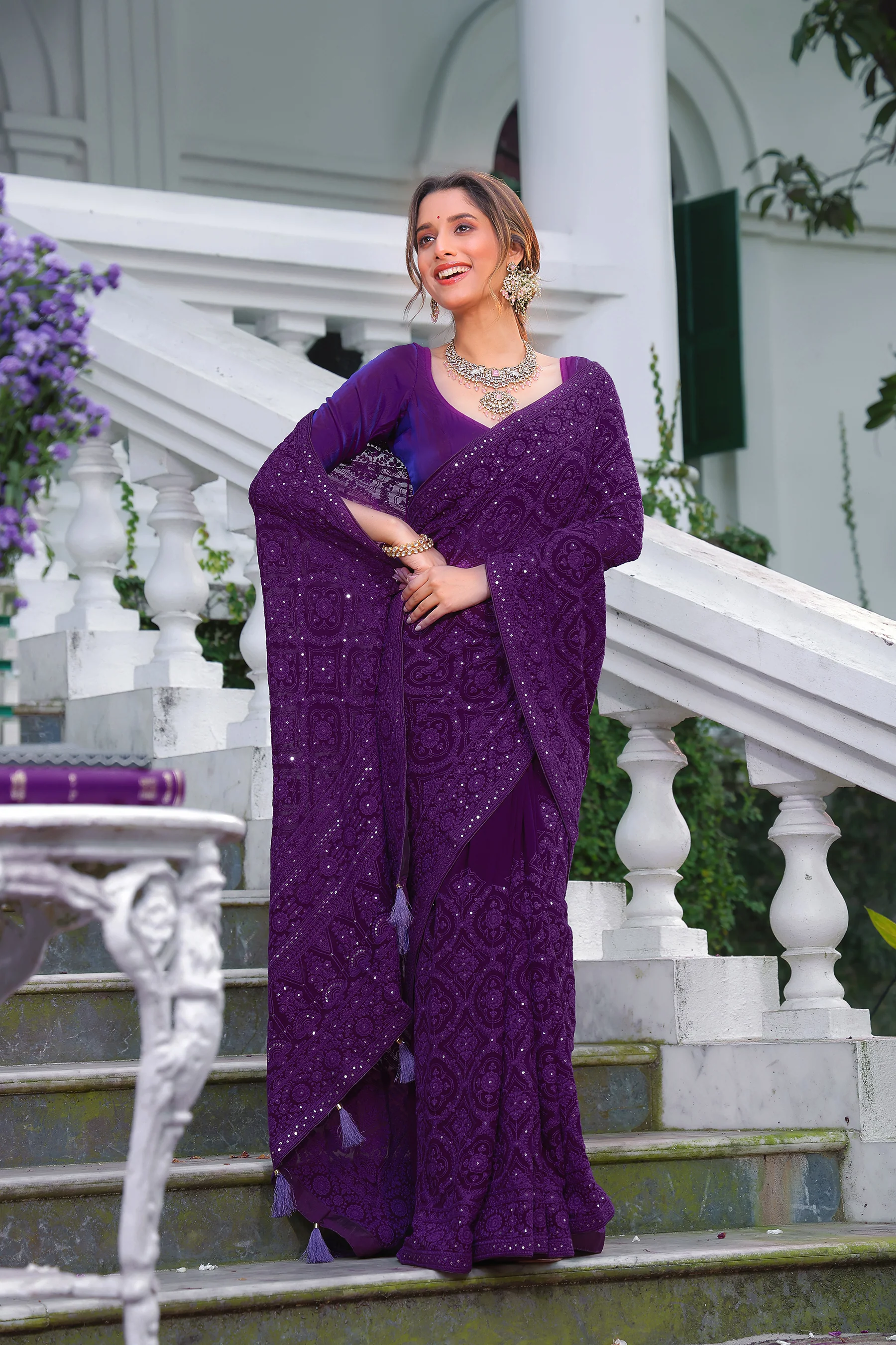 Chikankari Saree - Image 3