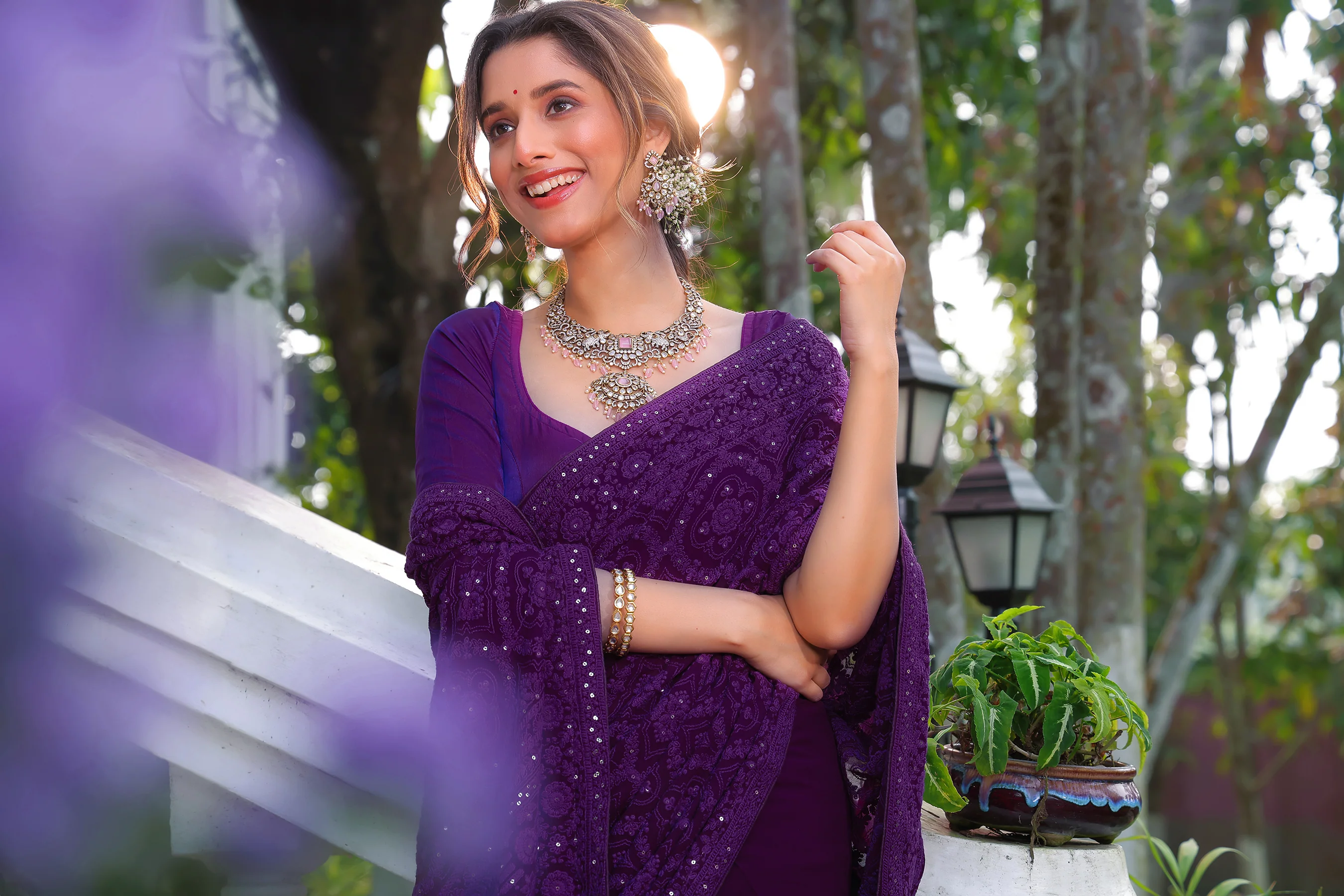 Chikankari Saree - Image 4