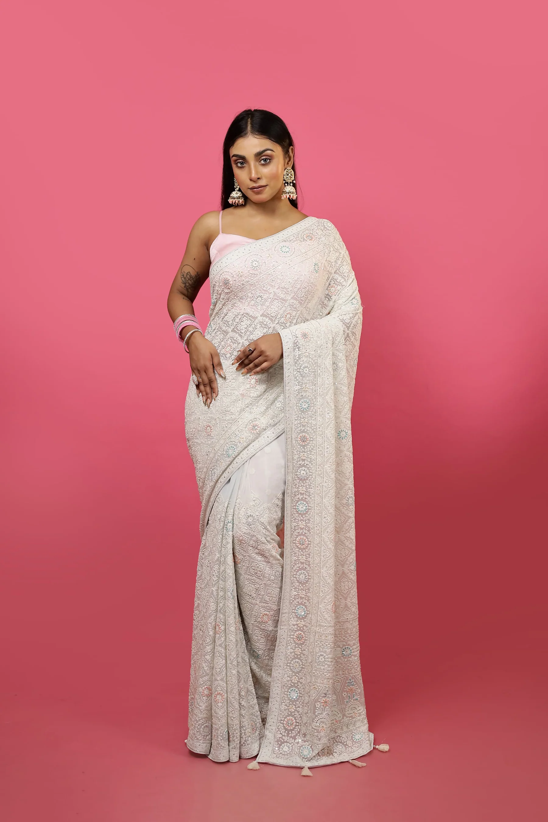 Chikankari Saree - Image 4
