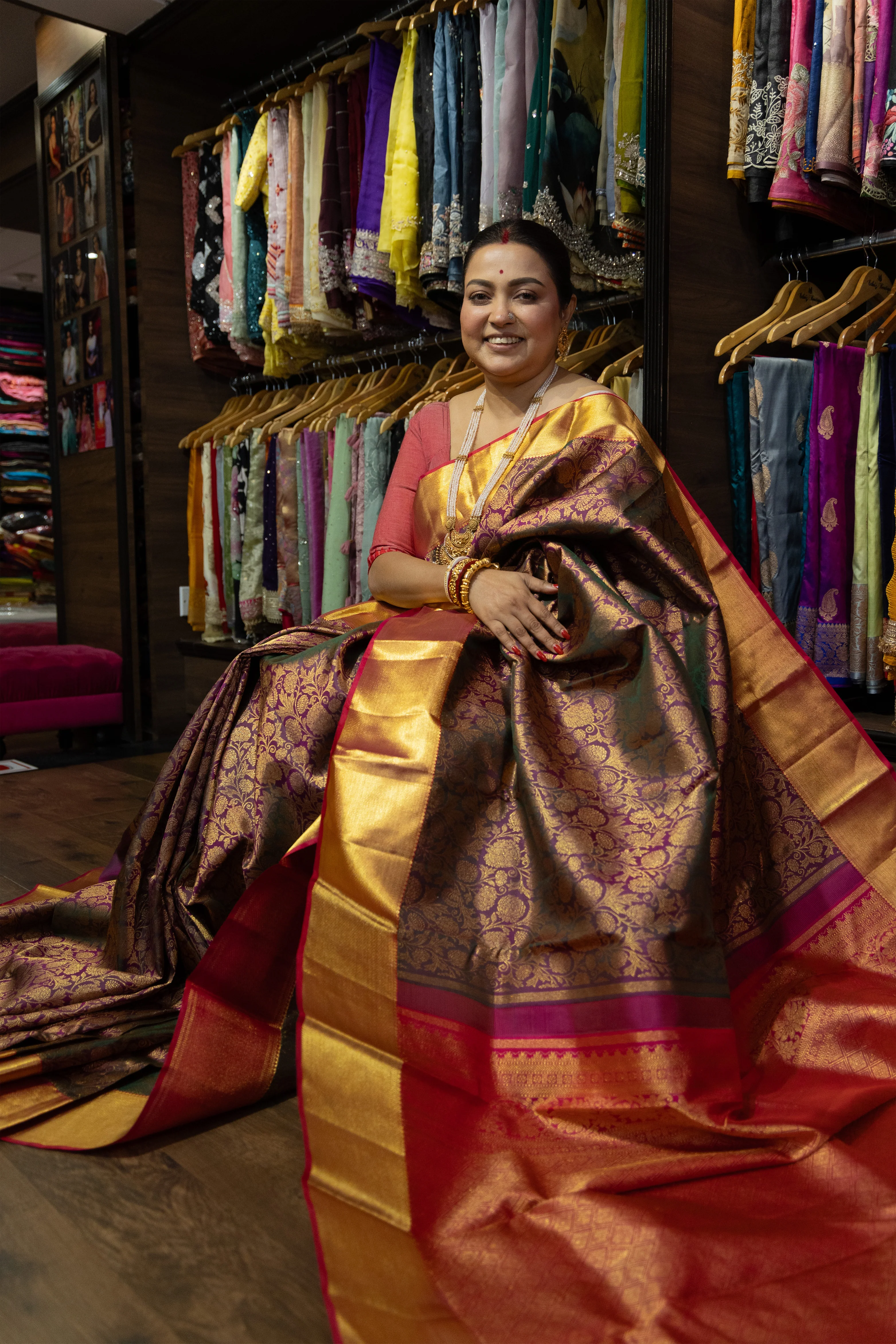 Dual Tone Brocade Kanjivaram - Image 3