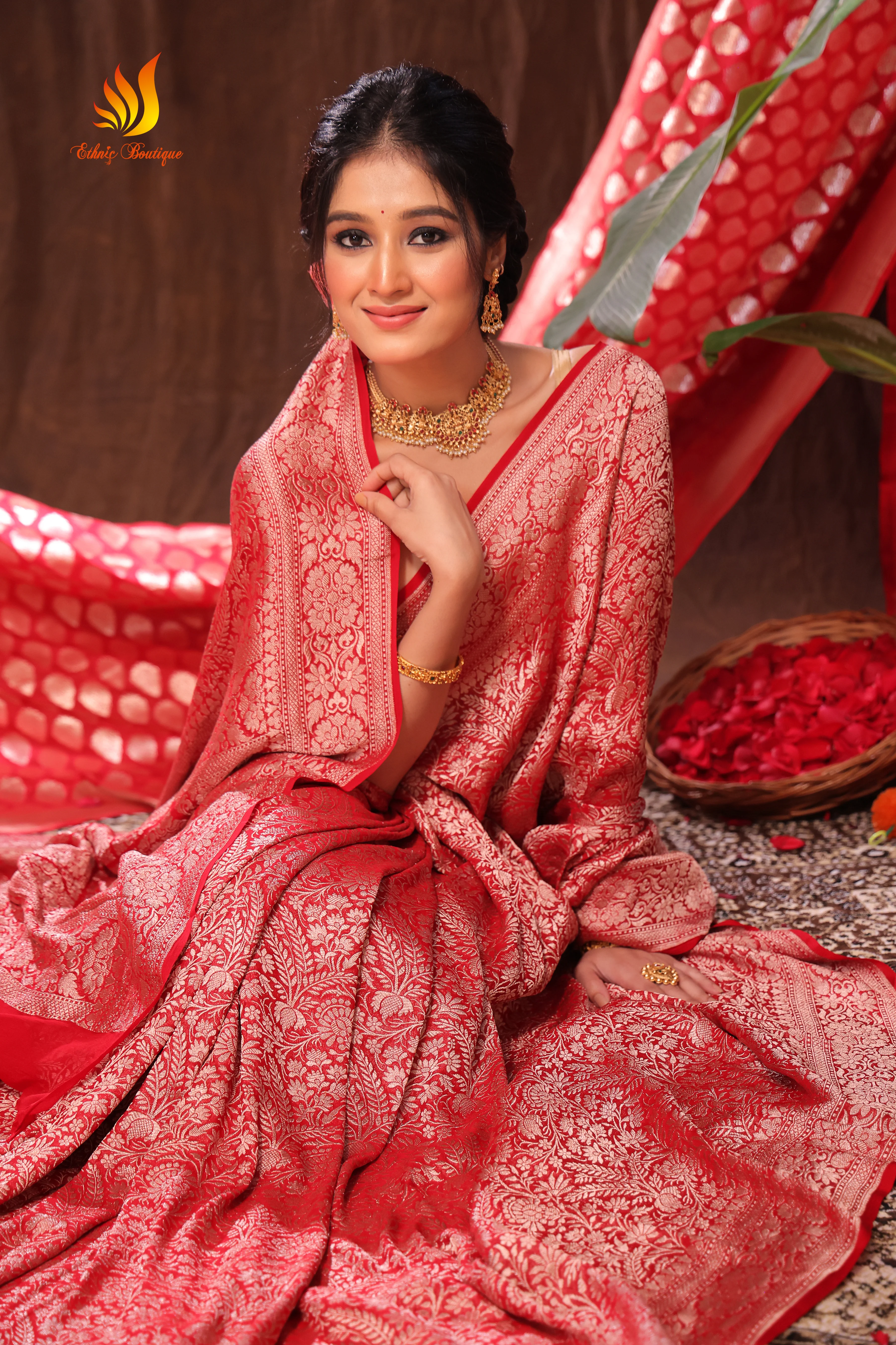 Pure Khaddi Georgette Banarasi - Image 4