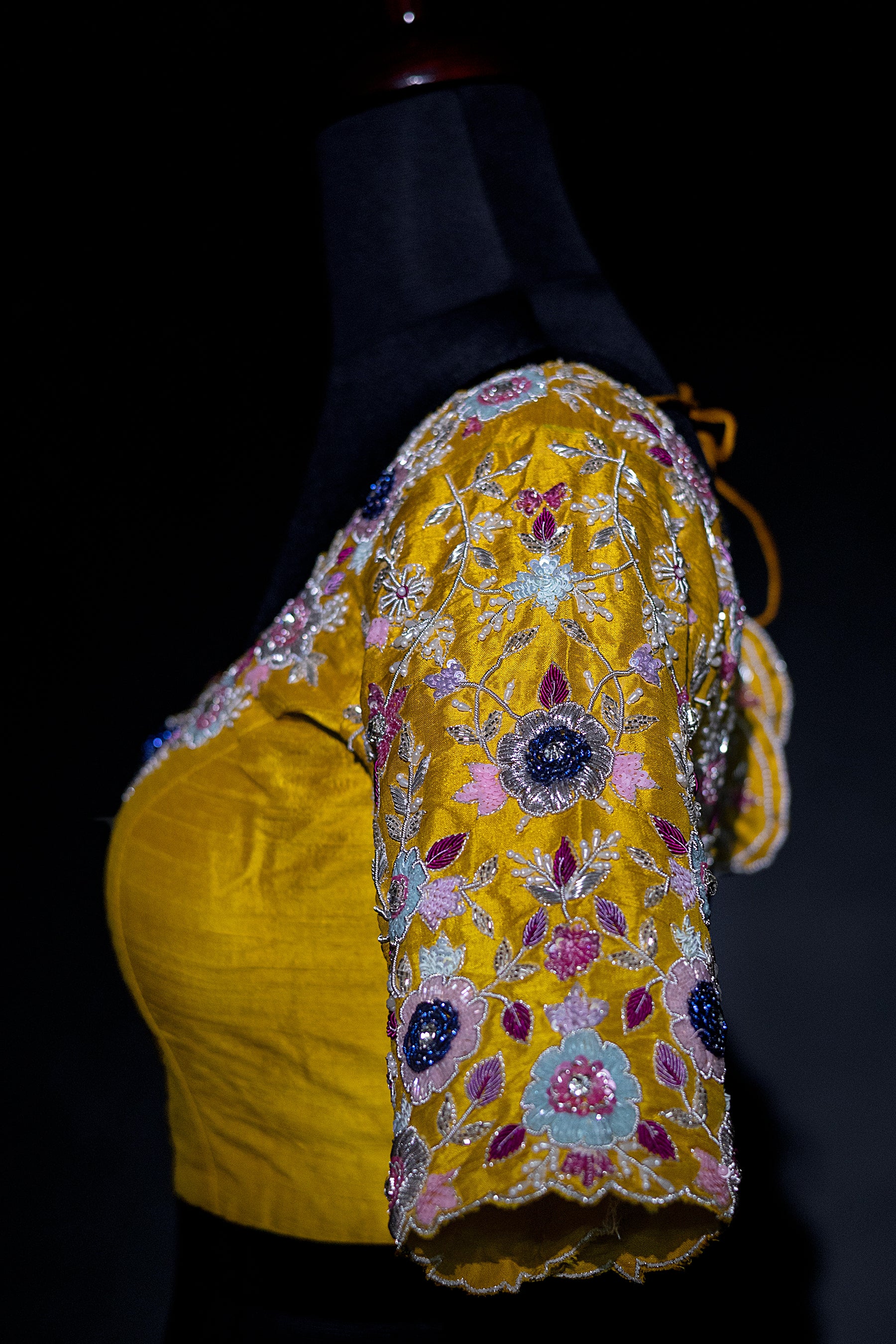 Raw Silk Zardosi Work - Image 3