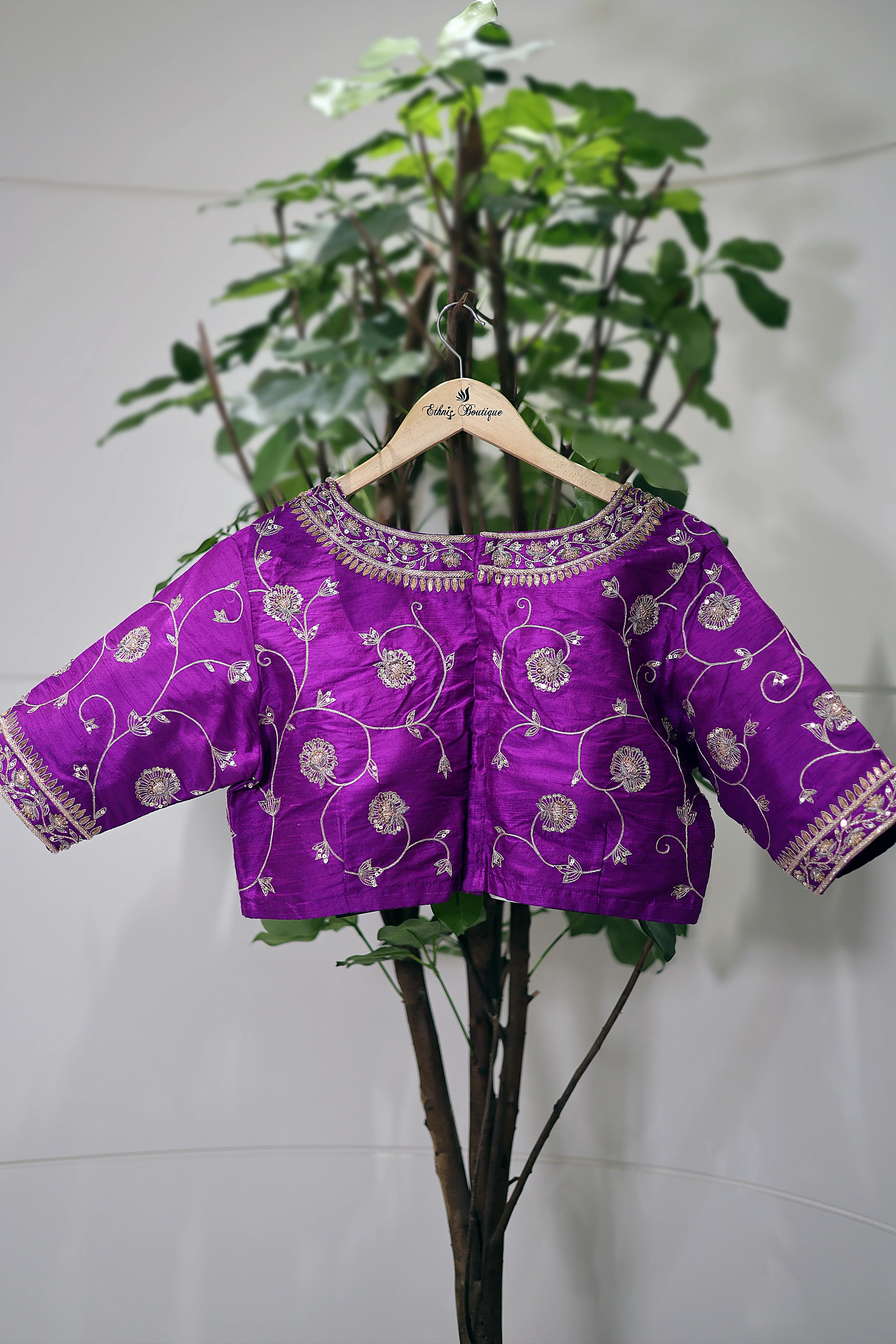 Raw Silk Zardosi Work - Image 4