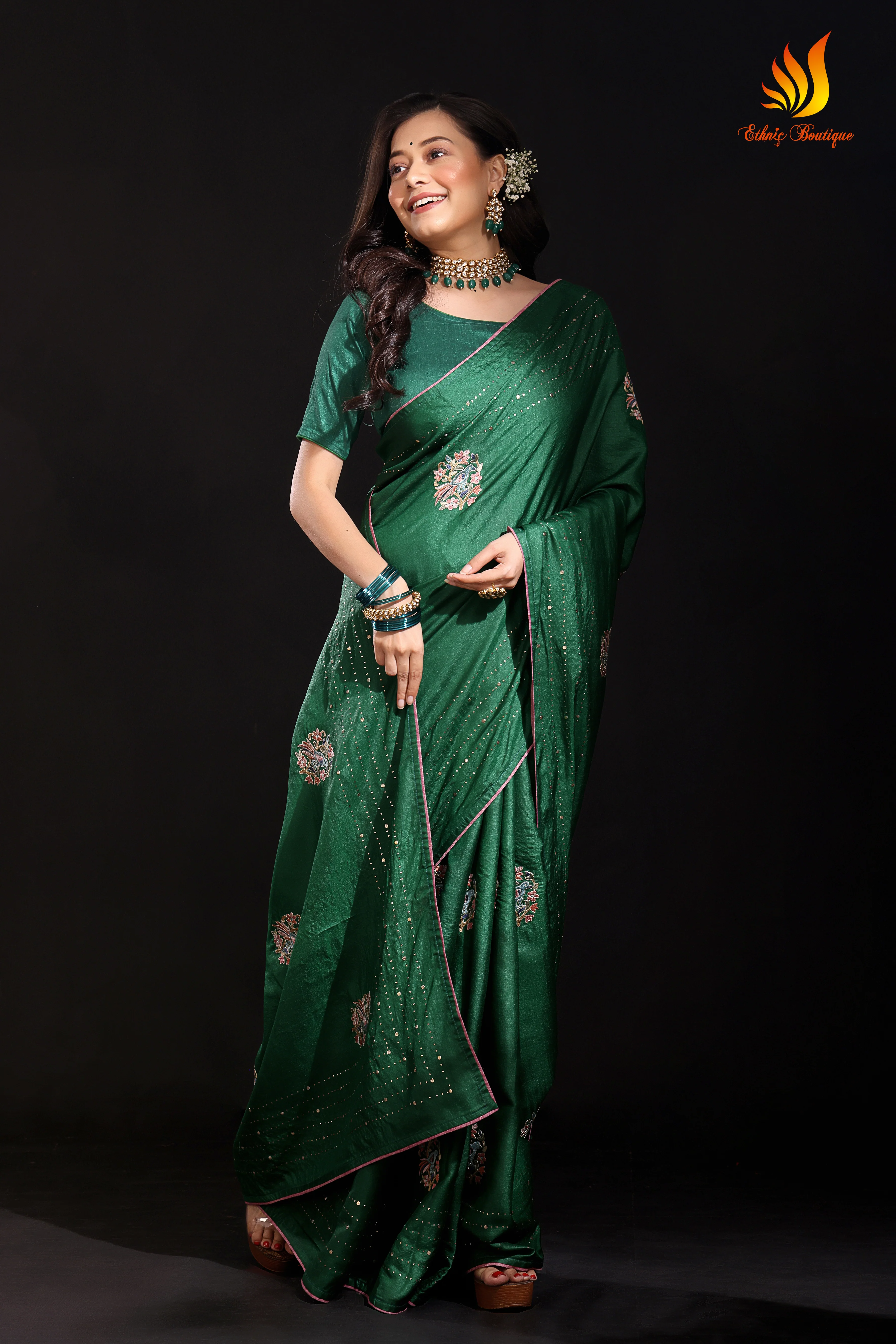 Tussar Mukesh Handwork - Image 3