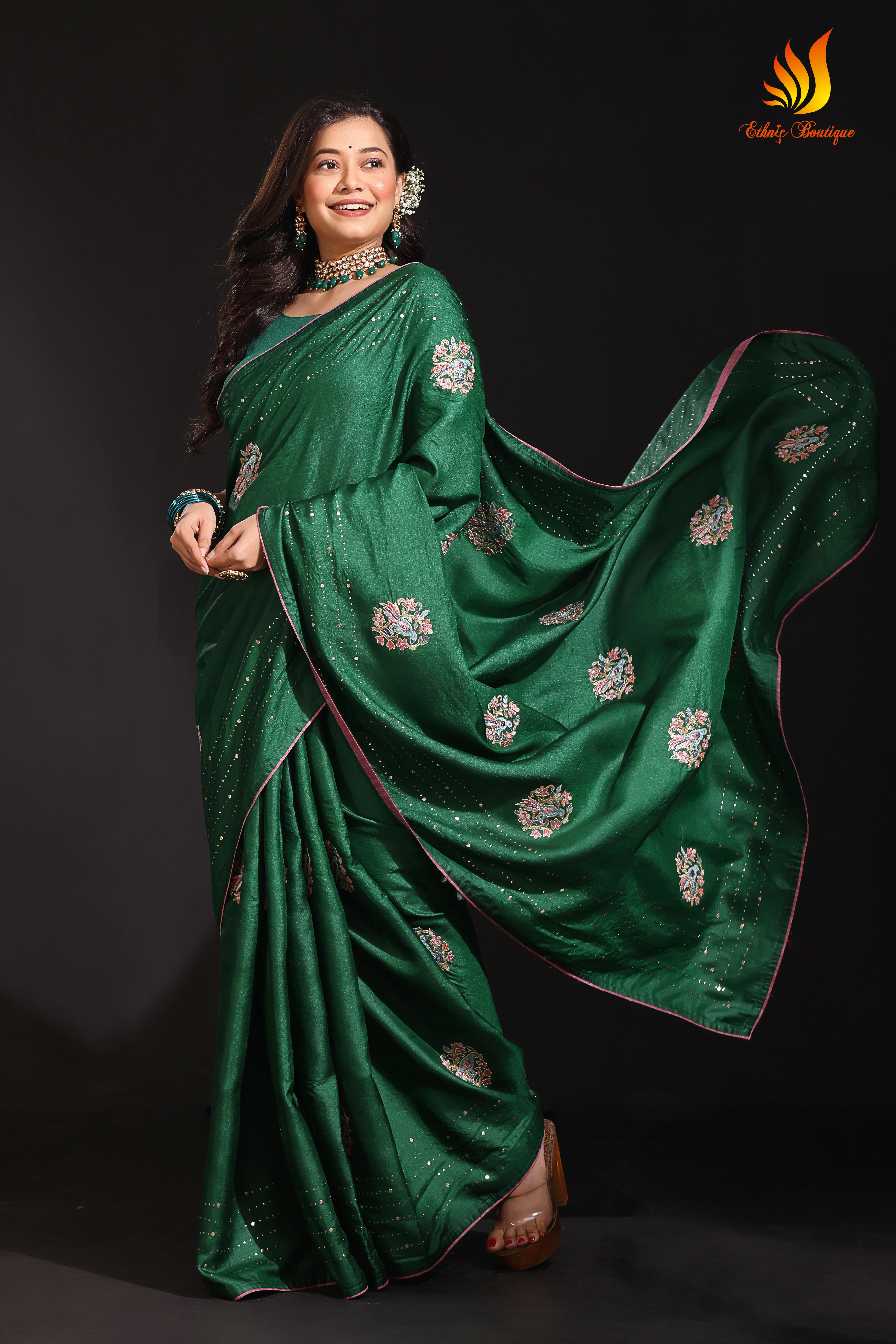 Tussar Mukesh Handwork - Image 4