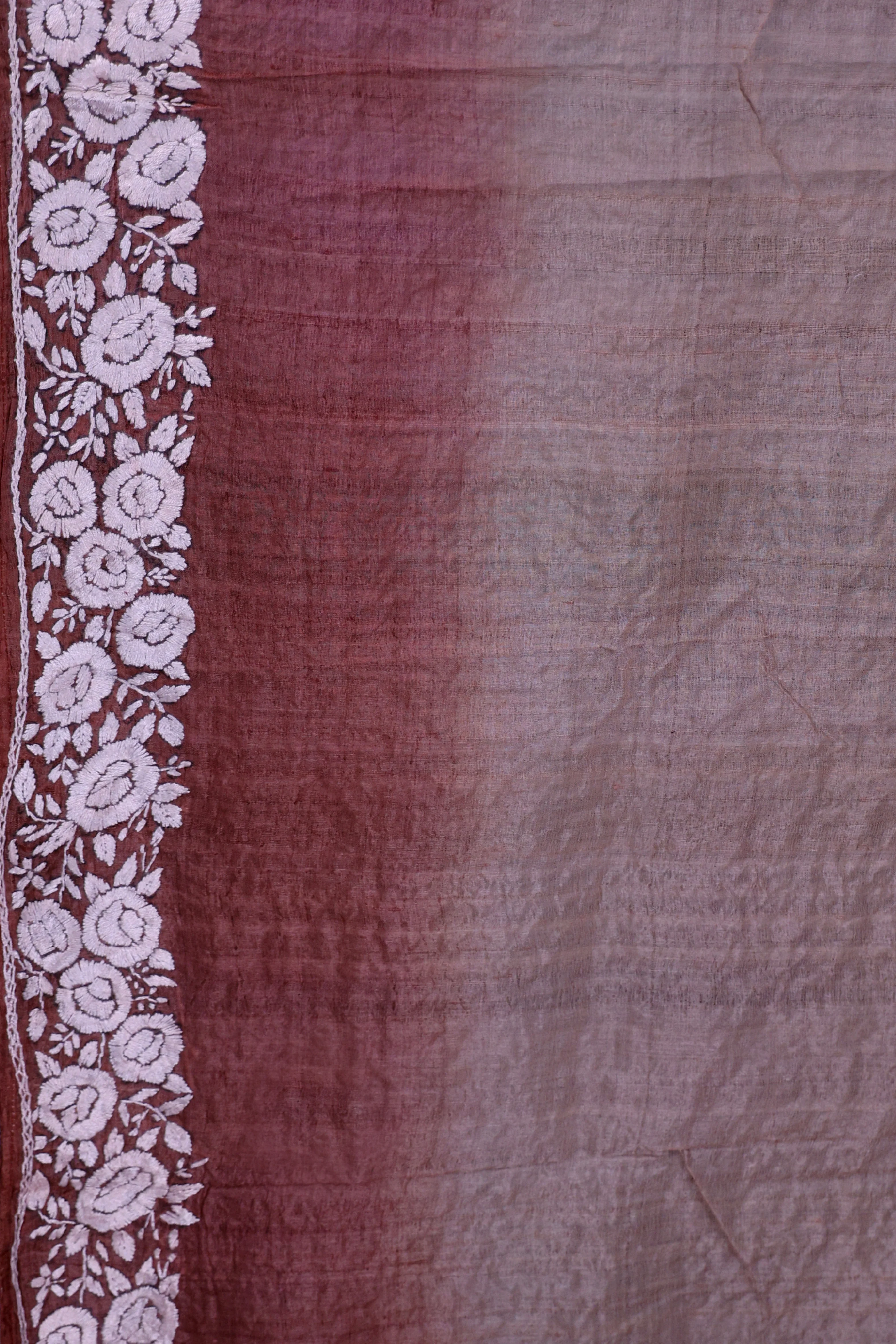 Tussar Shaded  Parsi Hand Work - Image 5