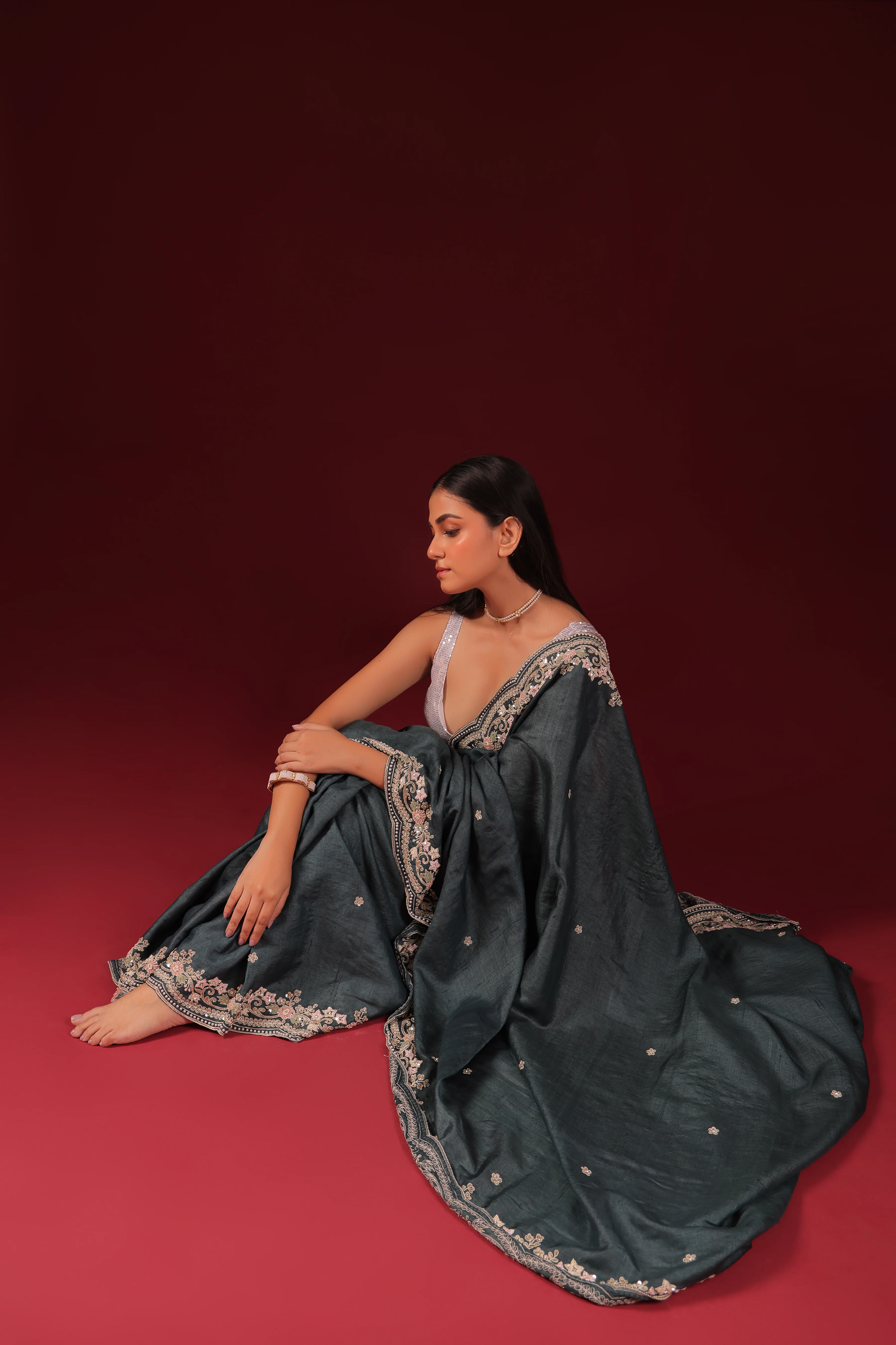 Tussar Zardosi Work - Image 4